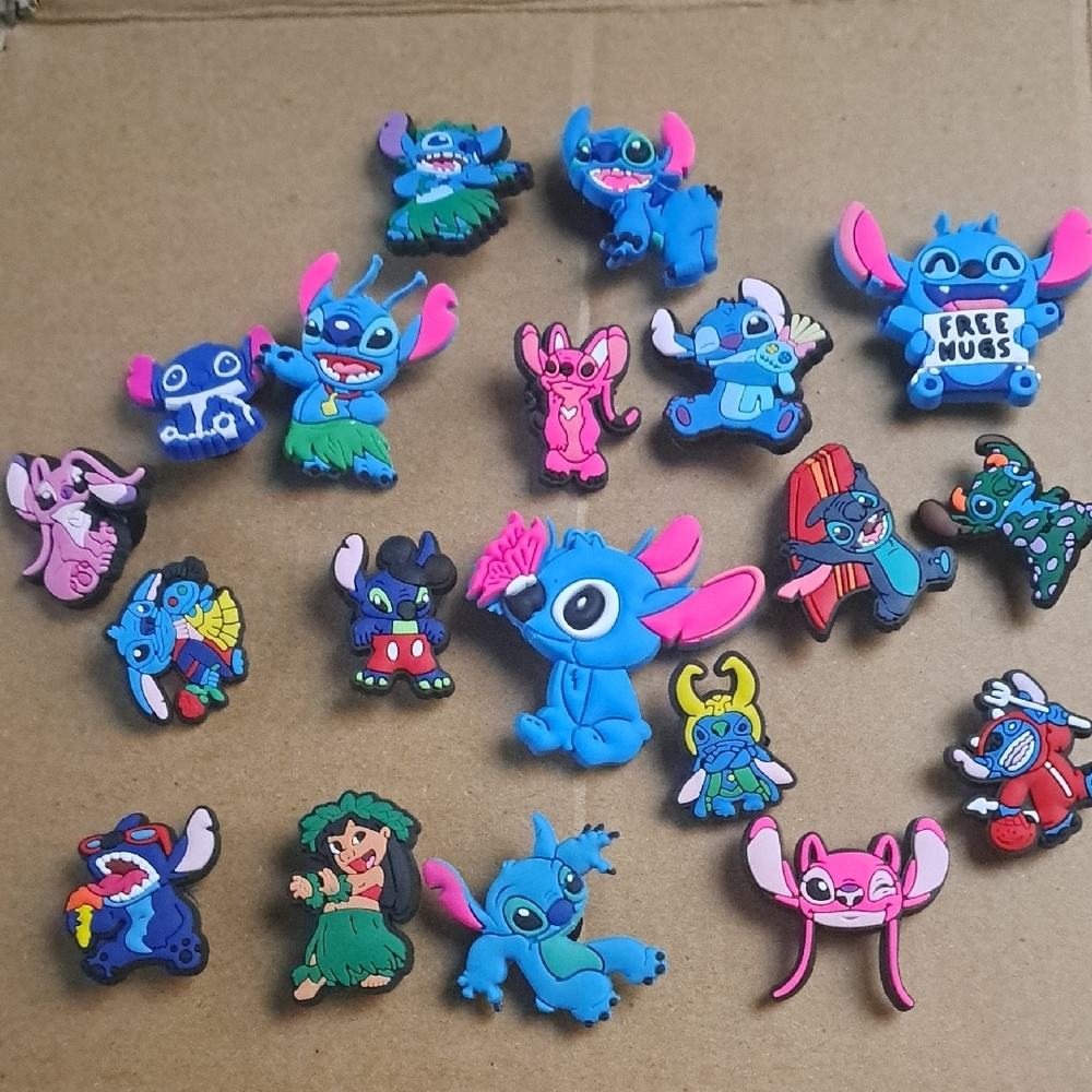 Stitch Character Jibbitz/Croc Charm Set 19 Pcs
